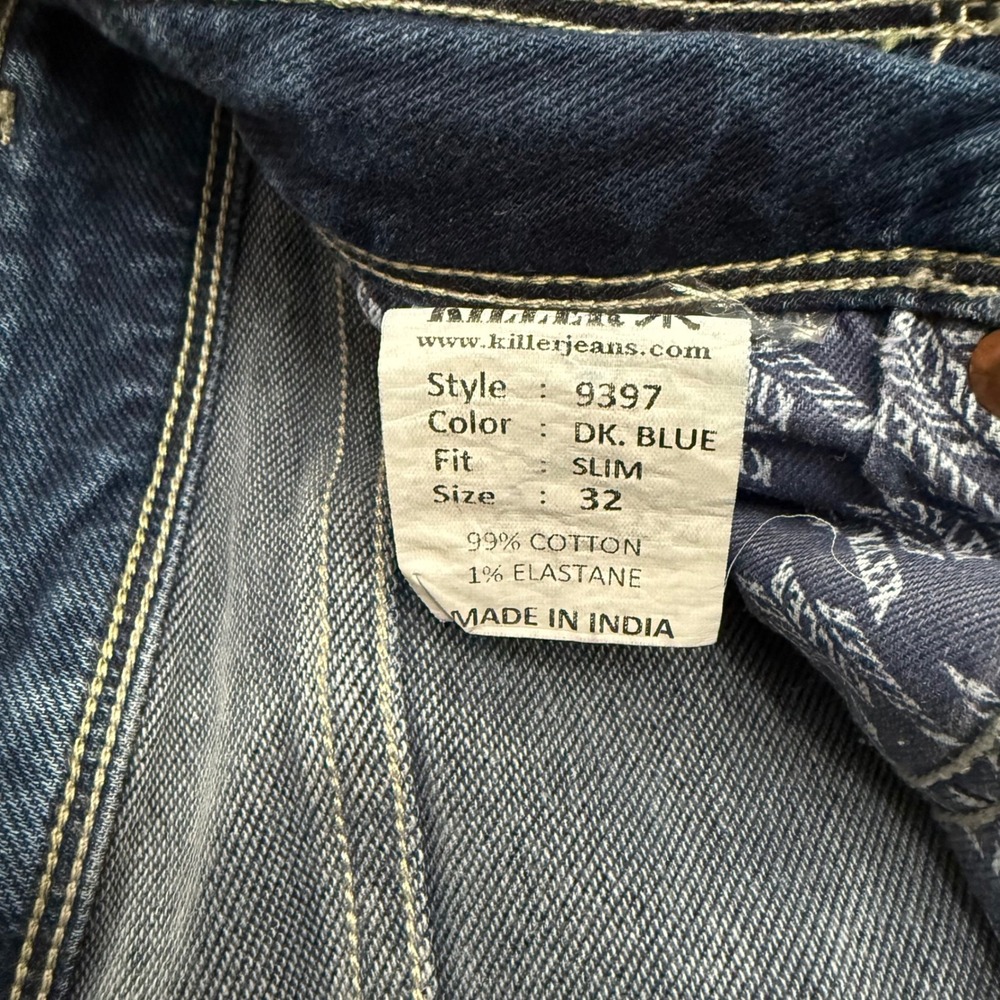 Killer Jeans Slim Fit Mens Size 32 Dark Blue Denim Stretch Style 9397 989 JNS - Picture 8 of 16